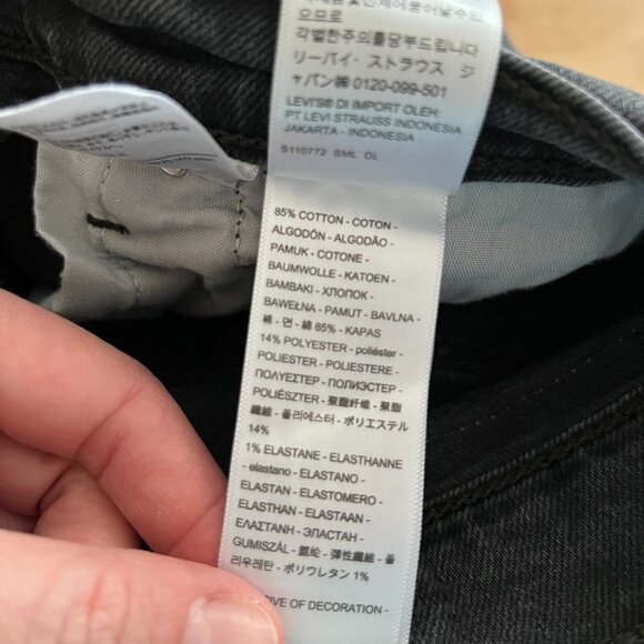 Levi's Ribcage Straight Full Length Jeans Say No Go Gray Women's Size 26 - Picture 10 of 11